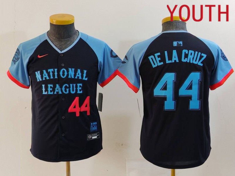 Youth Cincinnati Reds #44 Delacruz Blue All star 2024 Nike MLB Jersey style 4->youth mlb jersey->Youth Jersey